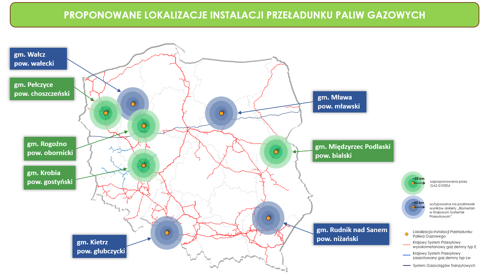 Proponowane lokalizacje IPGG