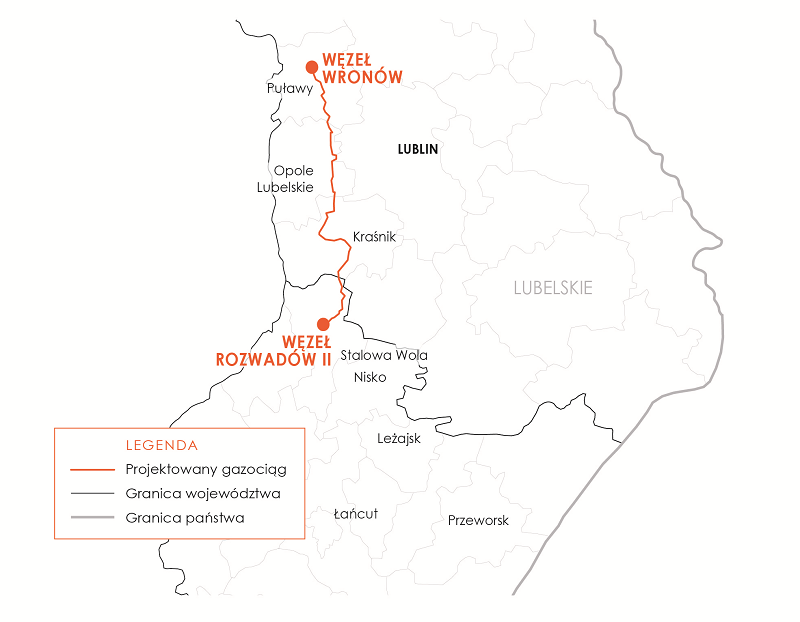 Mapa Wronów-Rozwadów