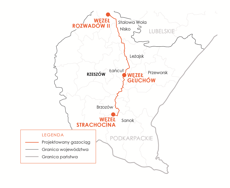 Mapa Rozwadów-Strachocina