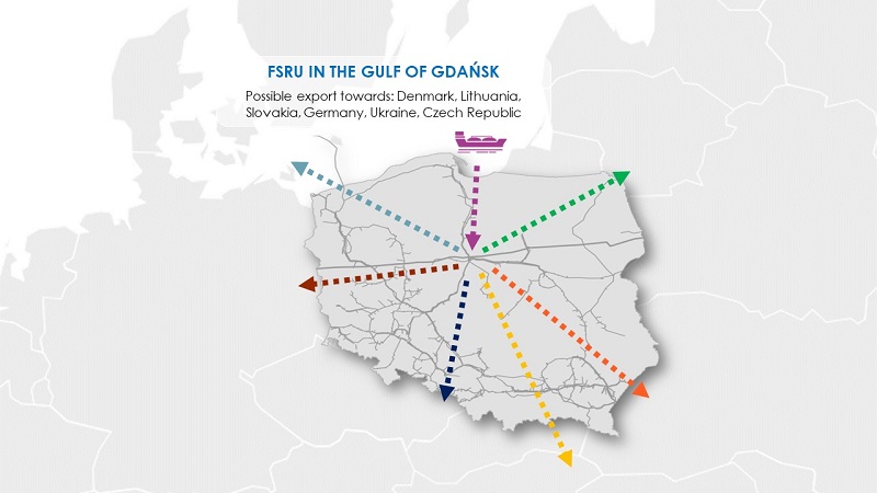 Map FSRU i n the GULF of Gdańsk