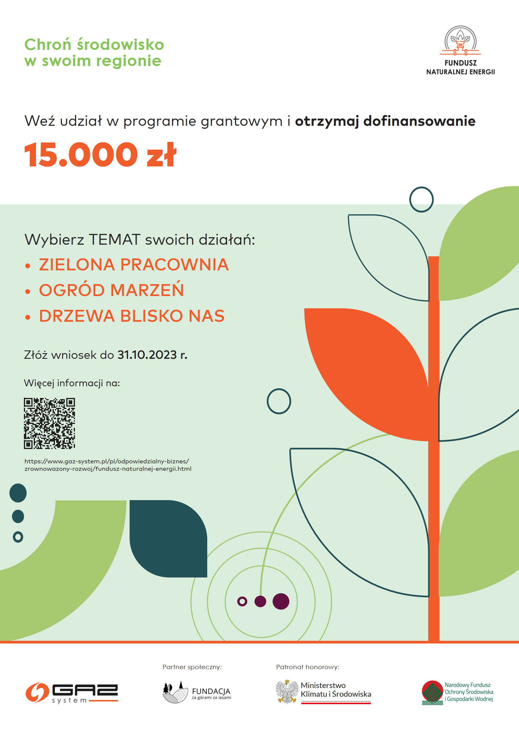 Plakat Funduszu Naturalnej Energii 2023