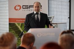 Powitanie uczestników spotkania przez Sławomira Śliwińskiego, Członka Zarządu ds. inwestycji GAZ-SYSTEM S.A.